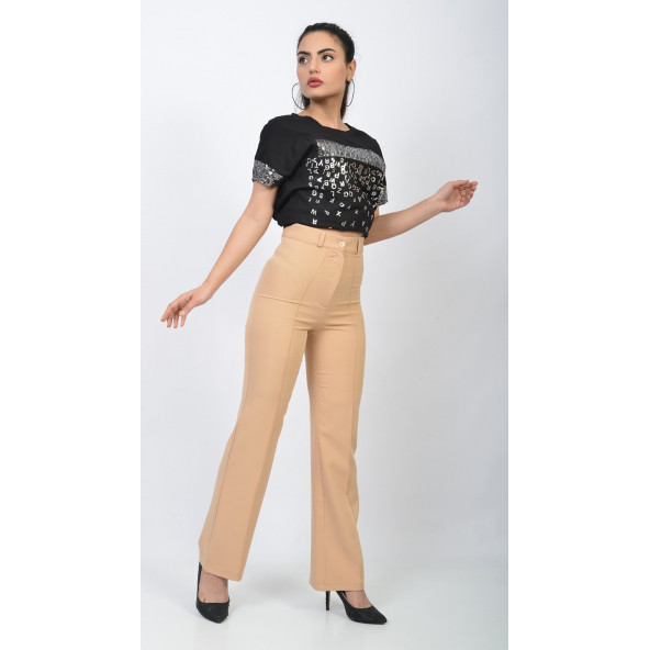 SORALLİNE BAYAN PANTOLON 1698 NOHUT RENGİ - 2