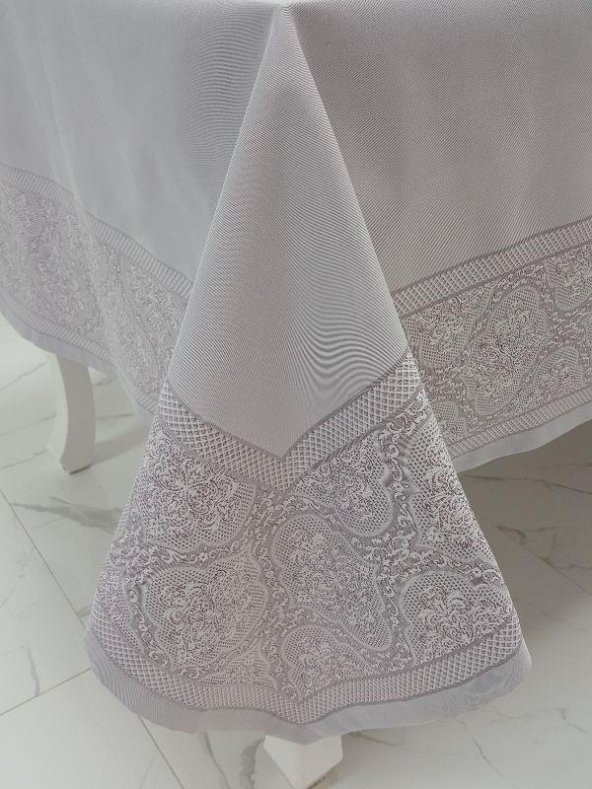 Finezza Roma Lüx Jakar Kumaş Mor Masa Örtüsü  Dikdörtgen 160x220 cm - 1044 - 2