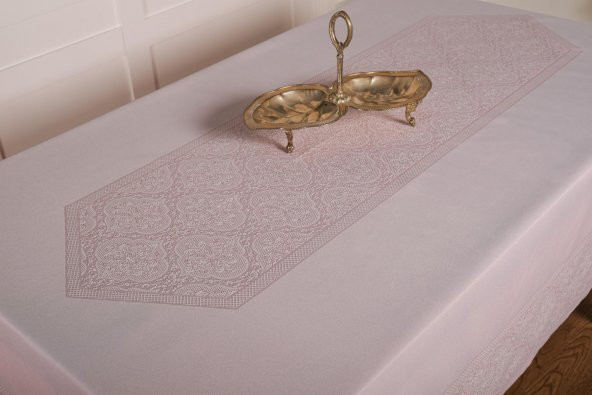 Finezza Roma Lüx Jakar Kumaş Pudra Masa Örtüsü  Dikdörtgen 160x220 cm - 1043 - 2
