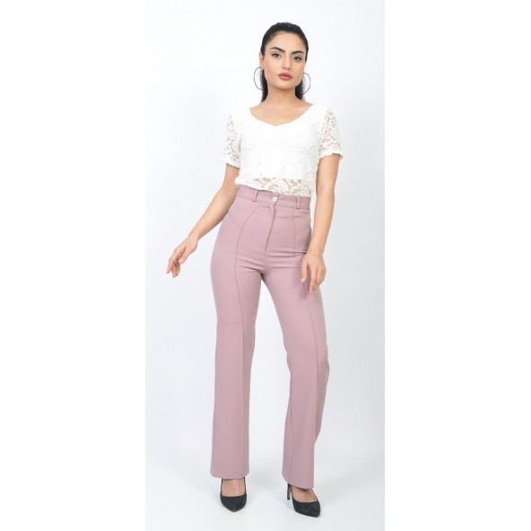 SORALLİNE BAYAN PANTOLON 1698 GÜL KURUSU