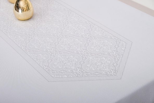 Finezza Roma Lüx Jakar Kumaş Bej Masa Örtüsü  Dikdörtgen 160x220 cm - 1045 - 5