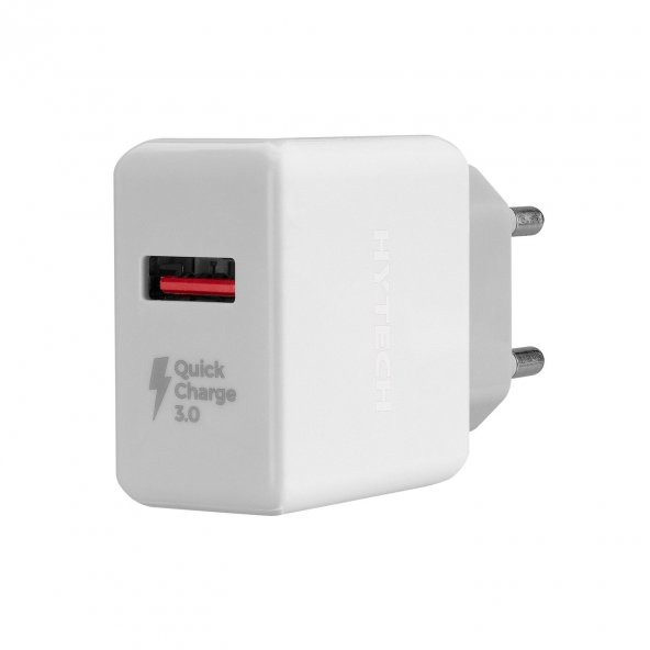 HYTECH HY-XE30 MICRO USB KABLOLU QUICK CHARGE QC3.0 2.4A BEYAZ / GRİ HIZLI EV ŞARJ ADAPTÖRÜ - 4