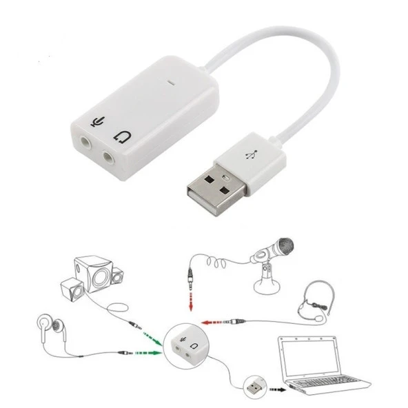 Concord C-849 7+1 USB Ses Kartı Adaptörü Audio Adapter - 5