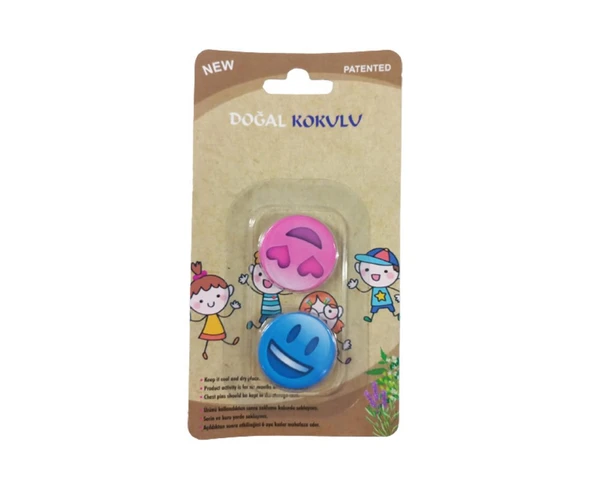 Headlice Stopper Doğal Kokulu Bit Rozeti 2 li Mavi ve Pembe
