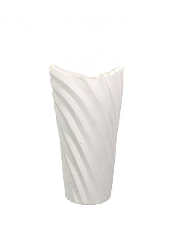 Dekoratif Beyaz Vazo 22,5 cm