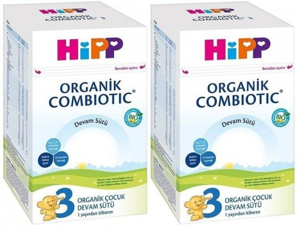 Hipp 3 Organik Combiotic Devam Sütü 800 gr 2 Adet