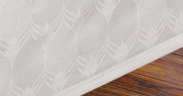 Finezza Aslı Lüx Jakar Polycotton Kumaş Gri Masa Örtüsü 160x320 cm - 1052 - 5