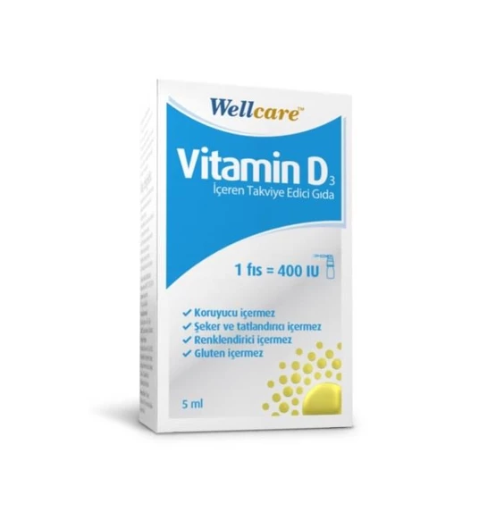 Wellcare Vitamin D3 400 IU 5 ml