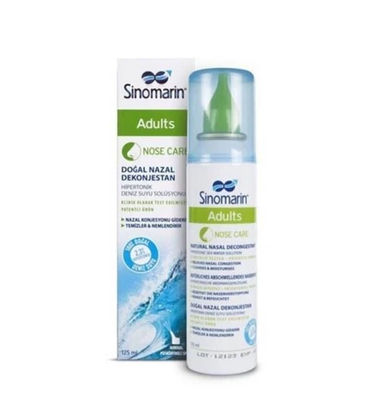 Sinomarin Adults Yetişkinler İçin Deniz Suyu Burun Spreyi 125 ml