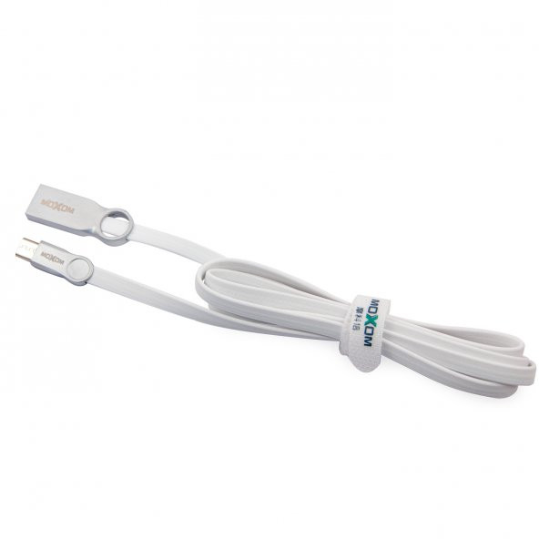 Micro USB 2.4 Amper Android Hızlı Şarj Data Kablo Samsung Beyaz Metal Başlıklı Desenli Kablo