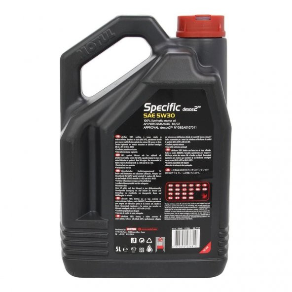 Motul Specific Dexos2 5W-30 5 Lt Tam Sentetik Motor Yağı - 2