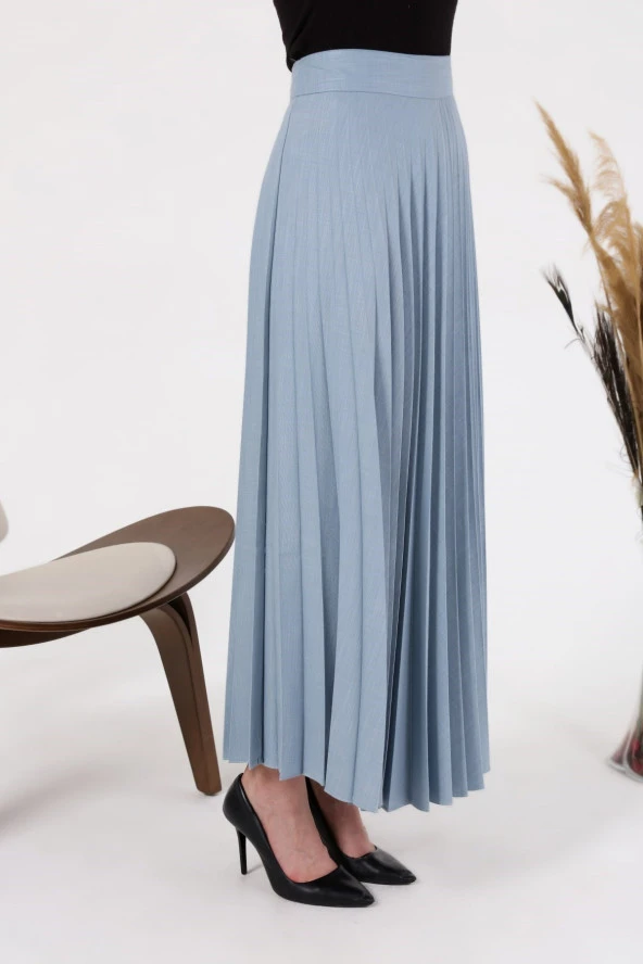 NESAFET BÜYÜK BEDEN KADIN PİLİSELİ ETEK - 2