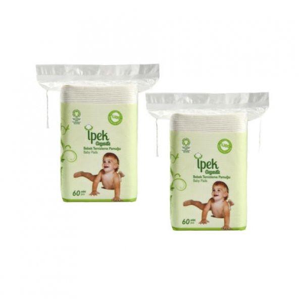 İpek Organik Bebek Temizleme Pamuğu 60 adet-2 Adet