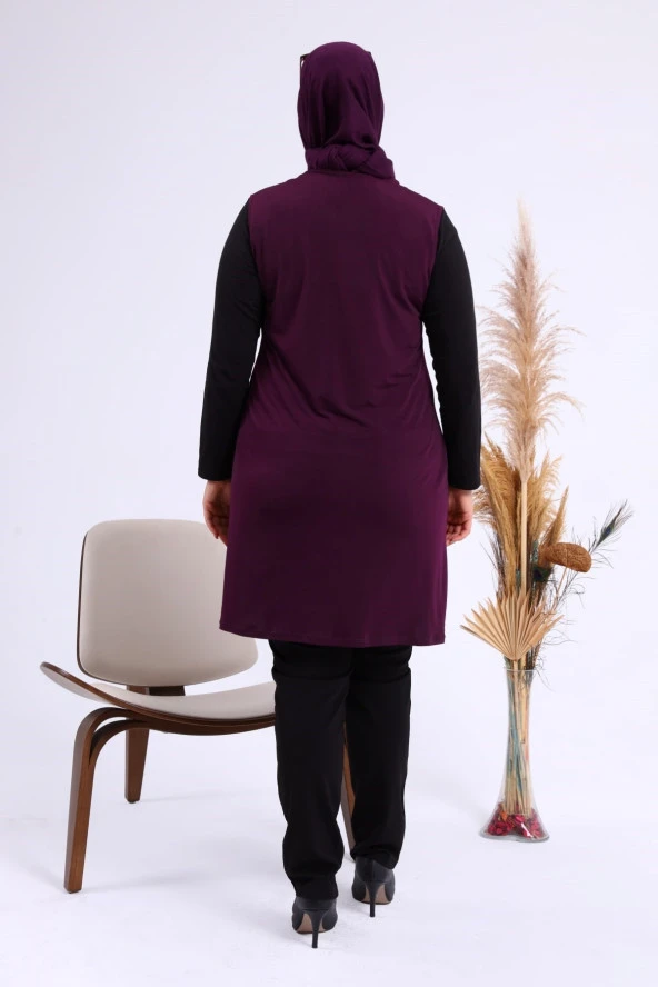 NESAFET ÜÇ DÜĞME TAŞLI KADIN YELEK - 8