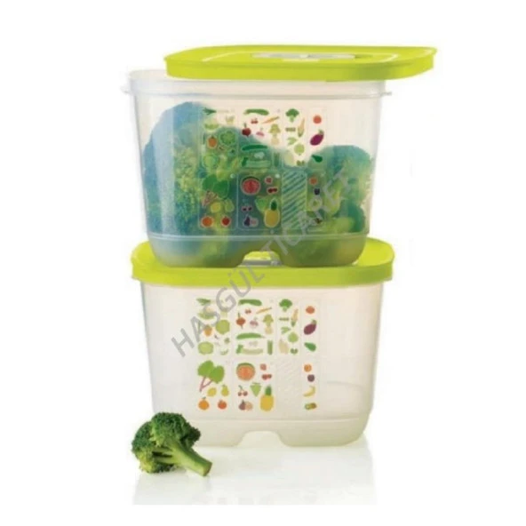 Tupperware SERA SET 2'Lİ 1.8 LT DİKEY SEBZE MEYVE SAKLAMA KABI HSGL