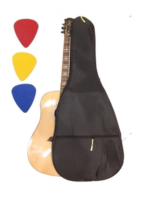 Pongee Akustik  Gitar Kılıfı Su Geçirmez Tafeta Kumaştan + 3 Adet Pena