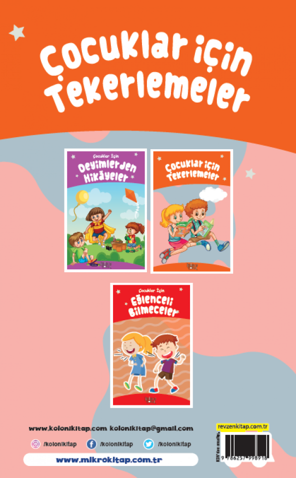 Koloni Çocuk Çocuklar için Eğlenceli Tekerlemeler Kitabı - Resim 2
