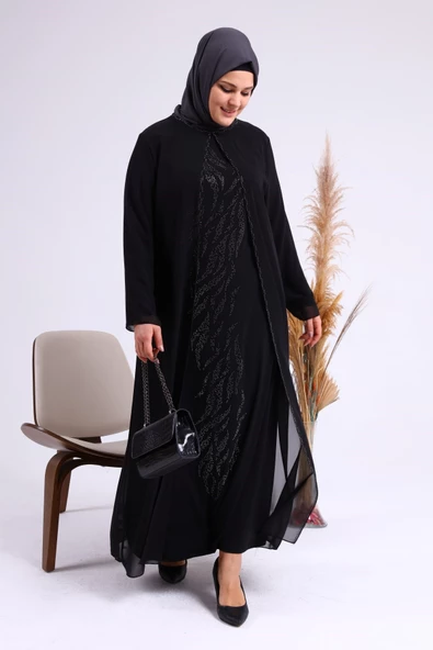 Taş Baskı Şifon Abiye - 6
