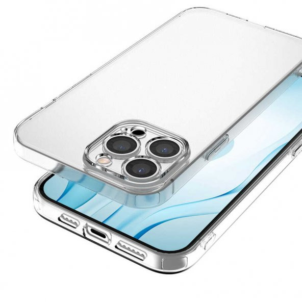 iPhone 13 Pro Max Kılıf Kamera Korumalı Süper Silikon Kapak - 4