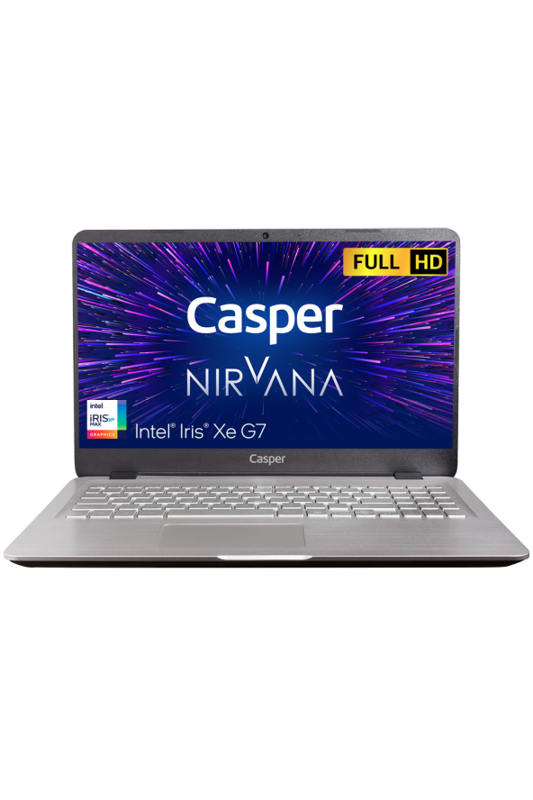 Casper Nirvana S500.1135-8V00T-G-F Intel 11.Nesil i5-1135G7 8GB RAM 500GB NVME SSD W11 HomeHome