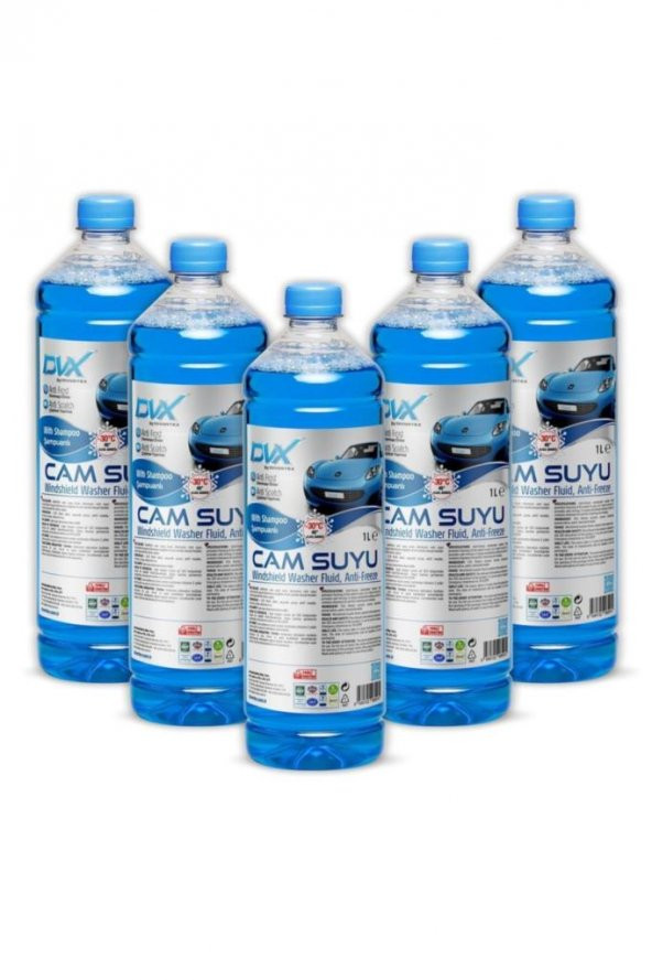 - 30° Antifrizli & Şampuanlı Cam Suyu 1 Lt X 5 Adet
