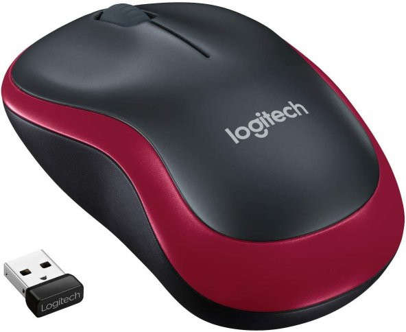 Logitech M185 Kırmızı Kablosuz Mouse 910-002237 ürün görseli 1
