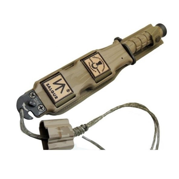 Columbia Marka Özel Kılıflı Salgur Komando Bıçağı Metal Kibrit ve Tesbih ile - 3