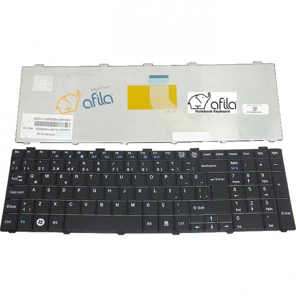 Fujitsu Siemens LifeBook A512, AH512, NH751, Notebook Klavye - Tuş Takımı / Siyah - TR