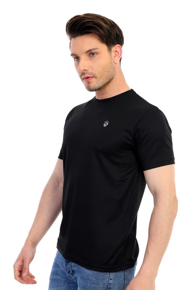 Erkek Mikro Polyester Performans Yürüyüş Antrenman Sporcu T-Shirt - 2
