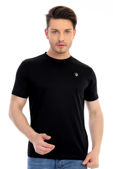 Erkek Mikro Polyester Performans Yürüyüş Antrenman Sporcu T-Shirt - 3