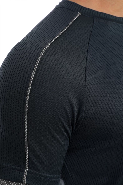 Erkek Mikro Polyester Performans Yürüyüş Antrenman Sporcu T-Shirt - 7