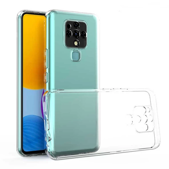 Tecno Camon 16 Kılıf Kamera Korumalı Silikon Şeffaf Arka Kapak