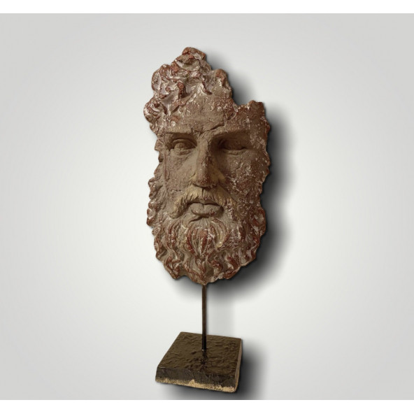 Polyester standlı Zeus büstü - 3