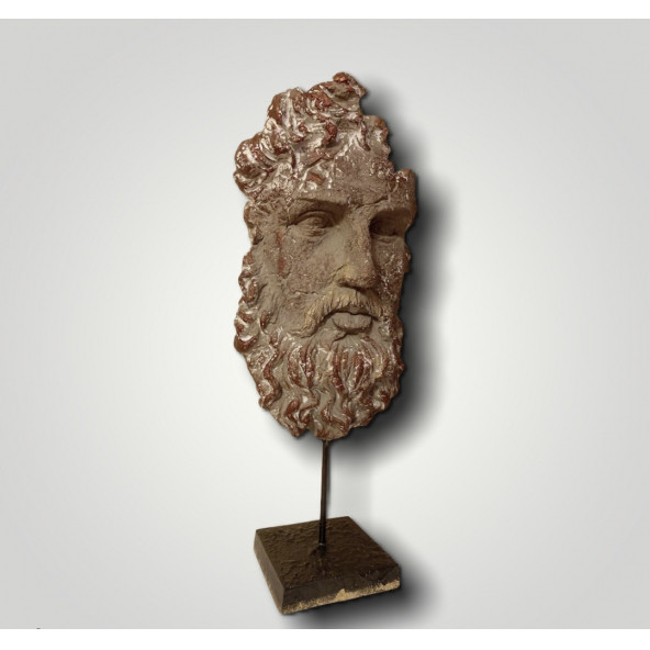 Polyester standlı Zeus büstü - 4