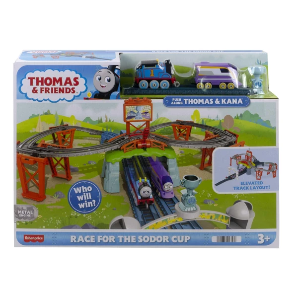 Orjinal Fisher Price Thomas ve Arkadaşları Sodor Kupası Yarışı Thomas&Friends Sodor Cup Race HFW03 - Resim 7