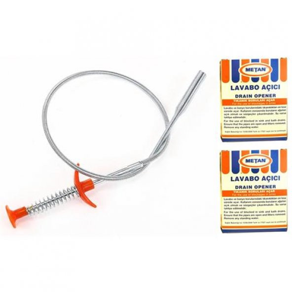 GiftMatikCenter Kıskaçlı Tıkanık Açıcı Çubuk Lavabo Açıcı Toz Seti