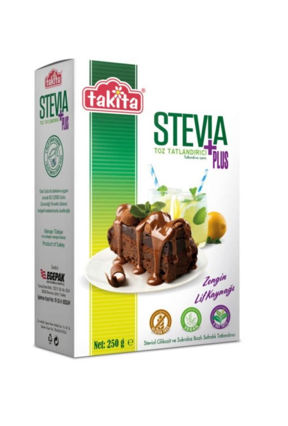 Takita Stevia Plus Toz Tatlandırıcı 250 Gr