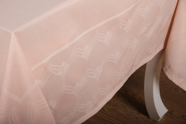 Finezza Aslı Lüx Jakar Polycotton Kumaş Pudra Masa Örtüsü 160x320 cm - 1053 - 4