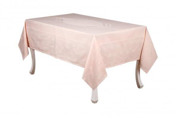 Finezza Aslı Lüx Jakar Polycotton Kumaş Pudra Masa Örtüsü 160x320 cm - 1053 - 5
