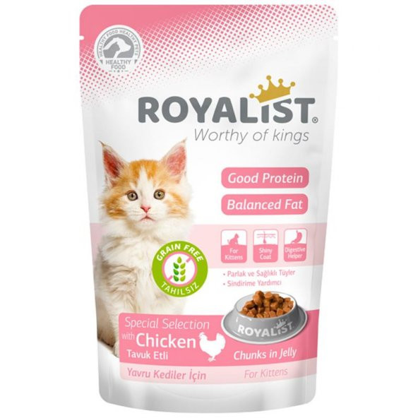 Royalist Tavuk Etli Jelly Konserve Yavru Kedi Maması 85 Gr - 1