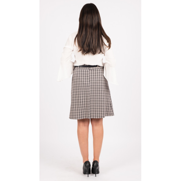 SORALLİNE BAYAN MİNİ ETEK 55 CM BOYUNDA 785 LACİVERT EKOSE - 3