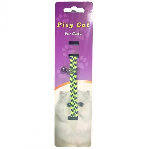 Pisy Cat Elastik Kedi Boyun Tasması Yeşil