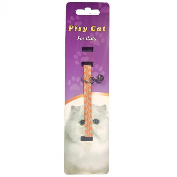 Pisy Cat Elastik Kedi Boyun Tasması Turuncu - 3