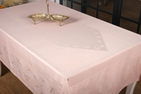 Finezza Çınar Lüx Jakar Bambu Kumaş Pudra Masa Örtüsü 160x320 cm - 1059 - 5