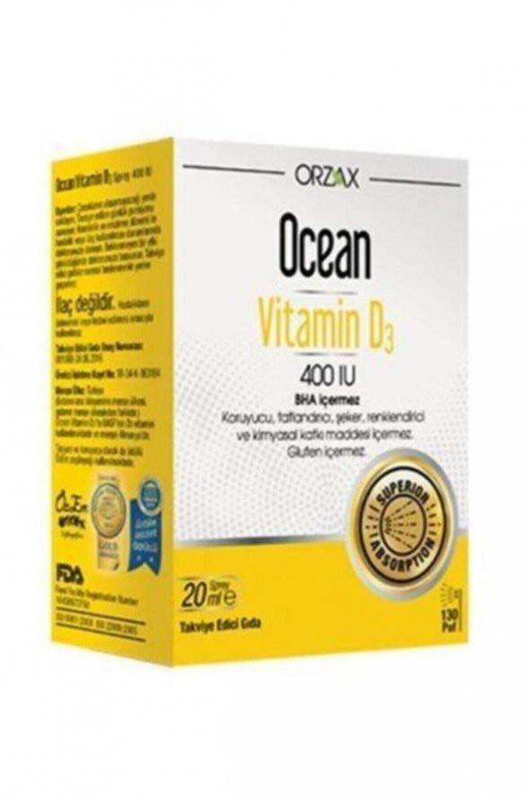 Ocean Vitamin D3 400ıu Sprey 20ml