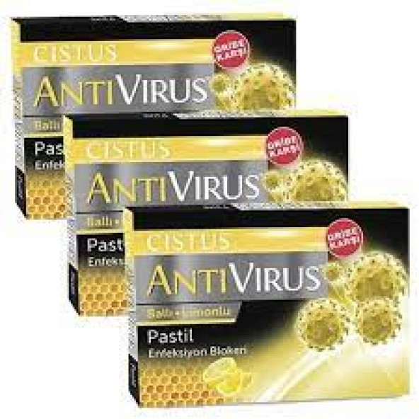 Cistus Antivirus Ballı Limonlu Pastıl 10lu 3 Adet