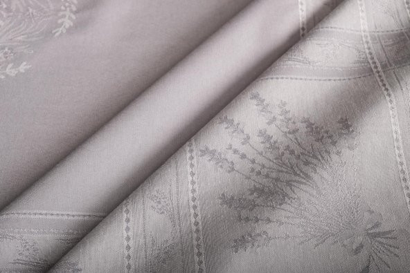 Finezza Demet Lüx Jakar Polycotton Kumaş Gri Masa Örtüsü 160x220 cm - 1060 - 9