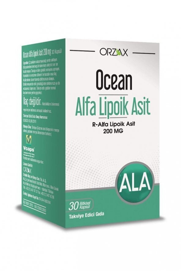 Ocean Orzax Alfa Lipoik Asit 200 Mg 30 Kapsül
