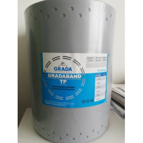 GRADA YAPI Elastomer Dilatasyon Bantı GRADABAND TP 25 cm / (25 MT / RULO)