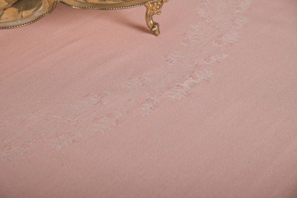 Finezza Demet Lüx Jakar Polycotton Kumaş Pudra Masa Örtüsü 160x350 cm - 1062 - 3